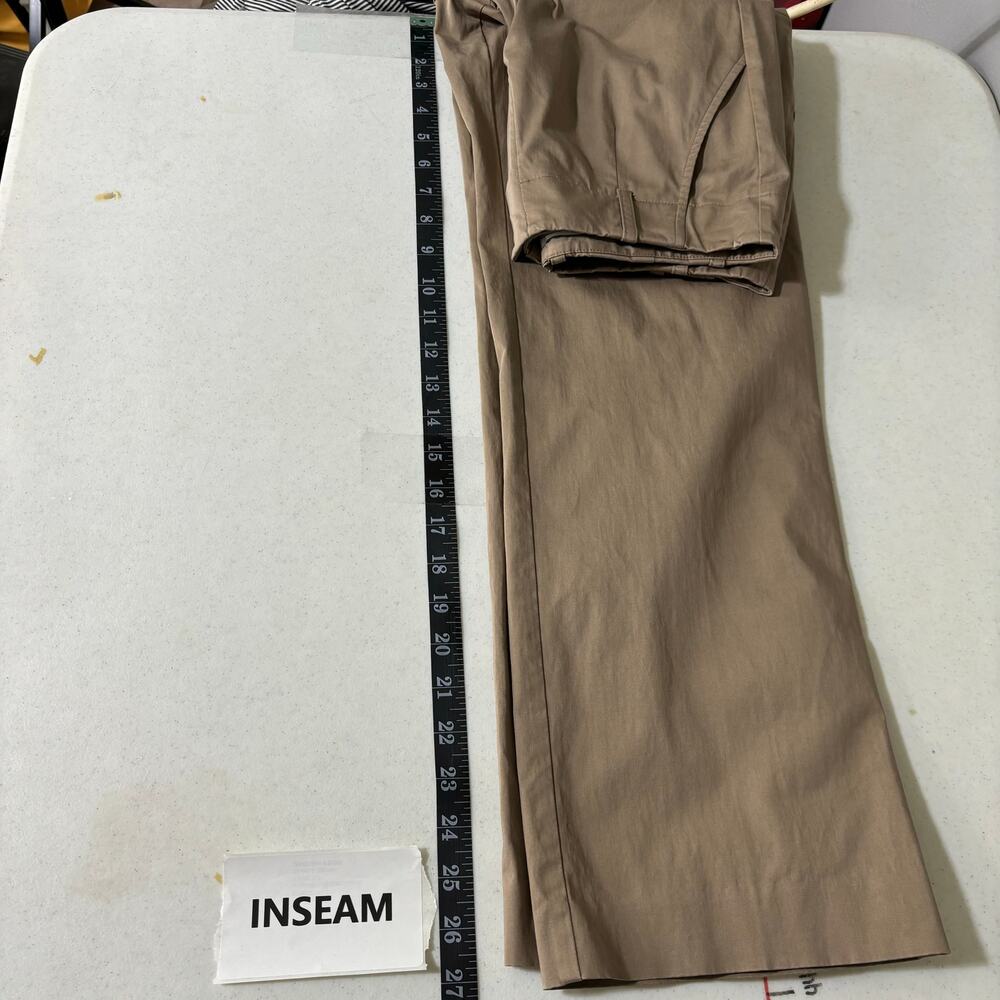 Talbots Petites Tan Mid Rise Straight Leg Pants Size 4P Minimalist Classic - Picture 9 of 13